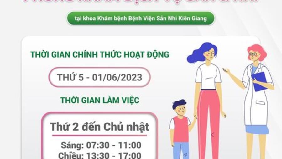 Thông báo khai trương Phòng Khám Dịch Vụ Sản & Nhi do trực tiếp các Bác sĩ Trưởng khoa, Phó khoa phụ trách chính.