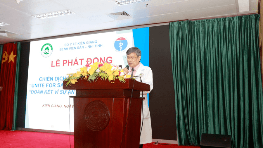 LỄ PHÁT ĐỘNG CHIẾN DỊCH VỆ SINH TAY BỆNH VIỆN SẢN – NHI TỈNH KIÊN GIANG NĂM 2022 "ĐOÀN KẾT VÌ SỰ AN TOÀN  HÃY VỆ SINH TAY"