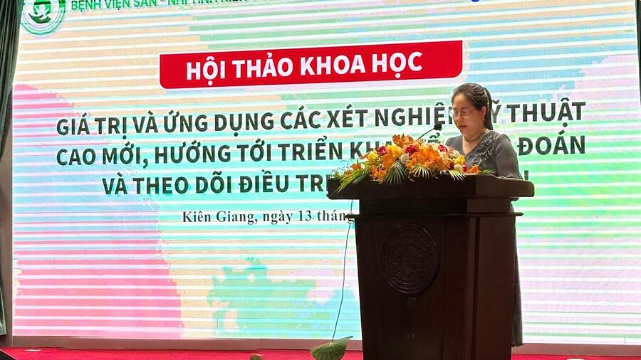 BỆNH VIỆN SẢN - NHI TỈNH KIÊN GIANG TỔ CHỨC HỘI THẢO KHOA HỌC CHUYÊN NGÀNH XÉT NGHIỆM:" KHẲNG ĐỊNH ĐỊNH HƯỚNG PHÁT TRIỂN CHUYÊN MÔN, NÂNG CAO CHẤT LƯỢNG KHI CHỮA BỆNH "